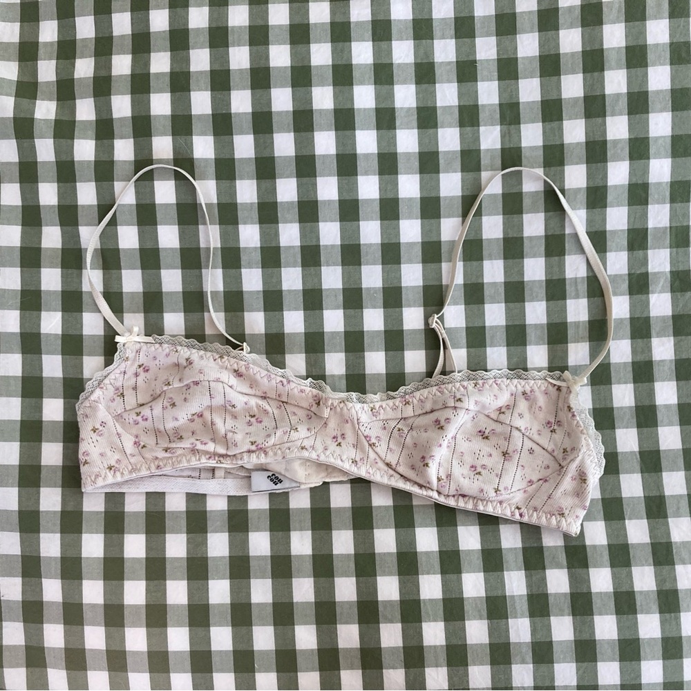 Cou Cou Intimates English Rose Pointelle Balconette Bralette Medium